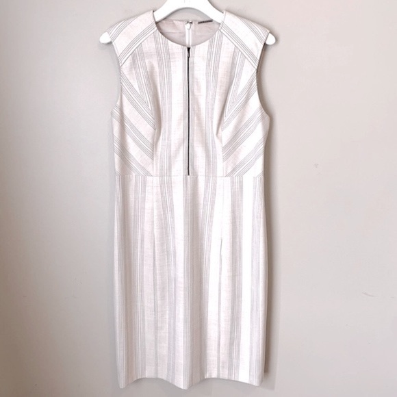 Elie Tahari Galiena size 10 Striped Zip-Front Dress - Picture 4 of 16